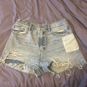 Distressed American Eagle denim shorts